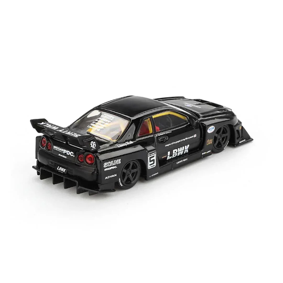 Mini GT 1/64 Nissan LB-ER34 Super Silhouette SKYLINE Black RHD Diecast Scale Model Car - Jaiman Toys