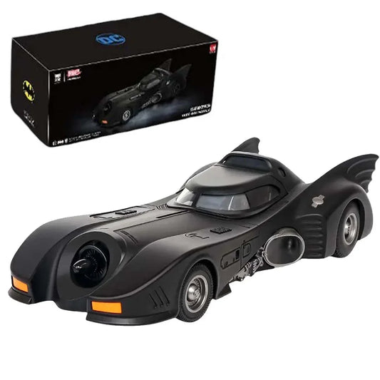 Batmobile Diecast Model Car 1:24 Scale – Pull-Back Alloy Collectible with LED Lights, Metal Body & Highly Detailed Design Toy Vehicle - Jaiman Toys