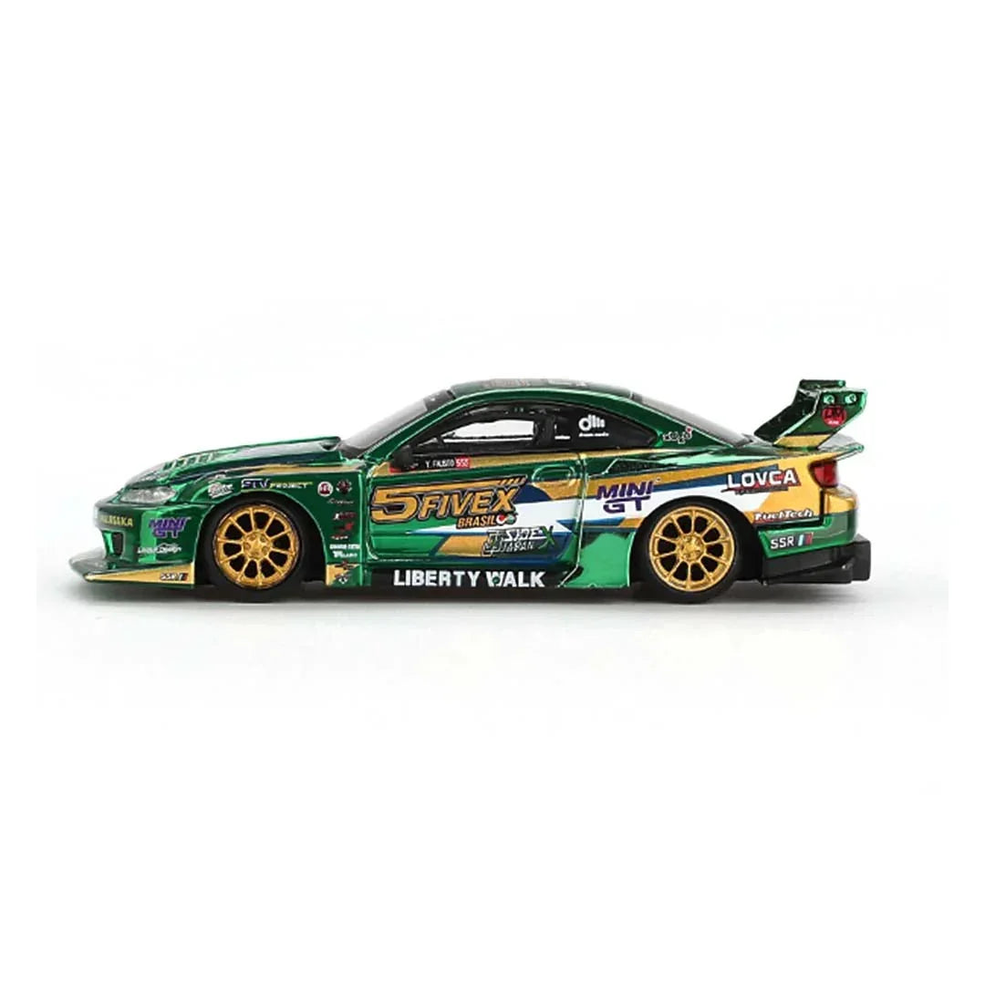 Mini GT 1/64 Nissan LB-Super Silhouette S15 SILVIA LBWK 2024 Fausto Racing RHD Diecast Scale Model Car - Jaiman Toys