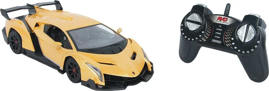 Lamborghini Veneno 1:18 R/C Supercar – High-Speed Remote Control, LED Lights & Rechargeable Power – Best Gifts for Kids & Collectors! - Jaiman Toys