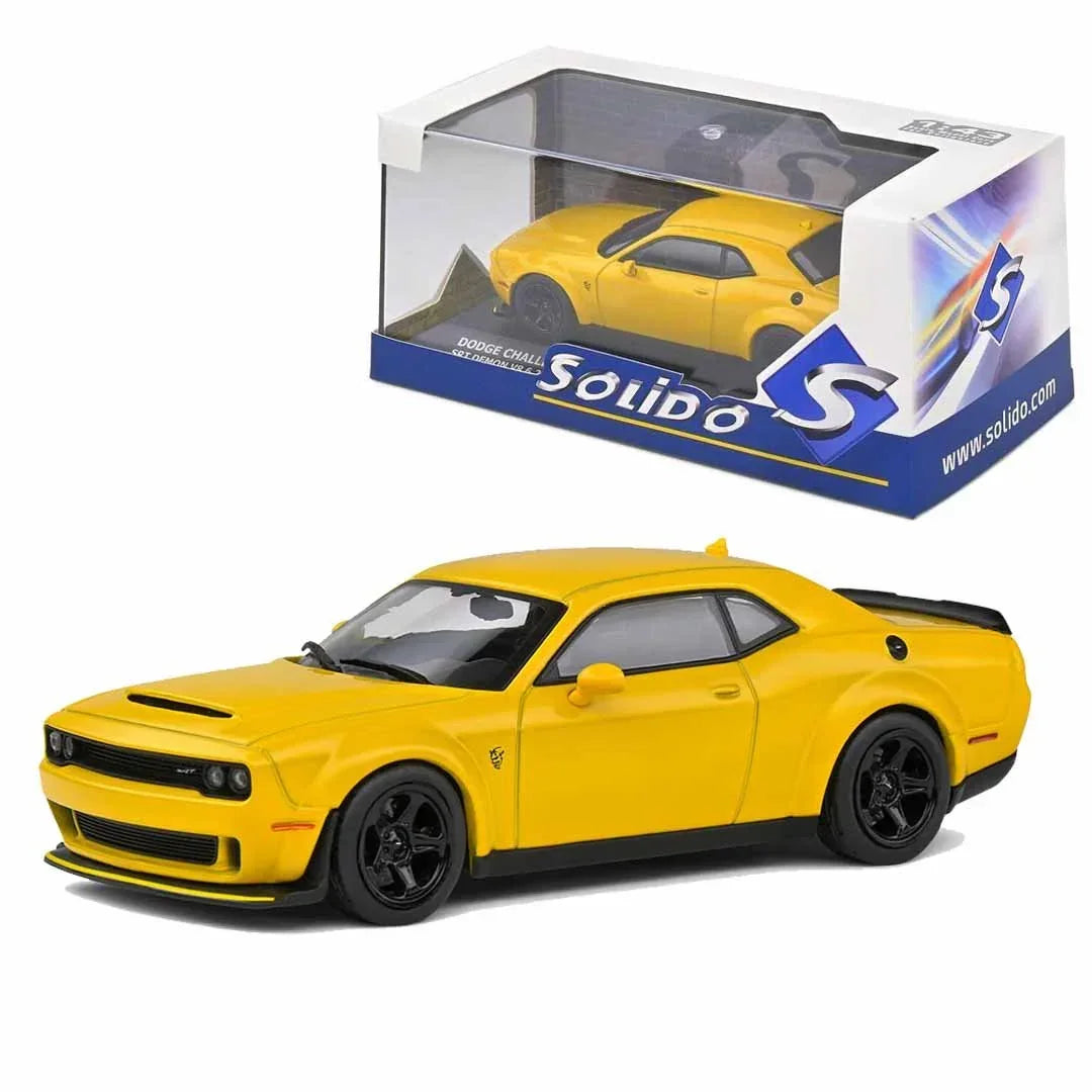 Solido Dodge Challenger SRT Demon V8 6.2L 2018 Demon Yellow - Jaiman Toys