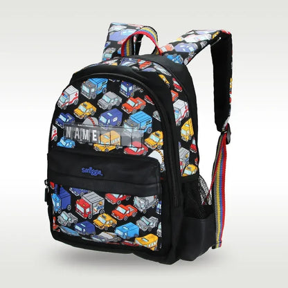Smiggle School Bag : Cars Colorful & Stylish 14 Inch Backpack for Kids - Jaiman Toys