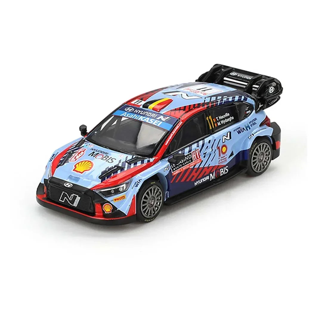 Mini GT 1/64 Hyundai i20 N Rally1 Hybrid #11 2024 Rallye Monte-Carlo Winner LHD Diecast Scale Model Car - Jaiman Toys