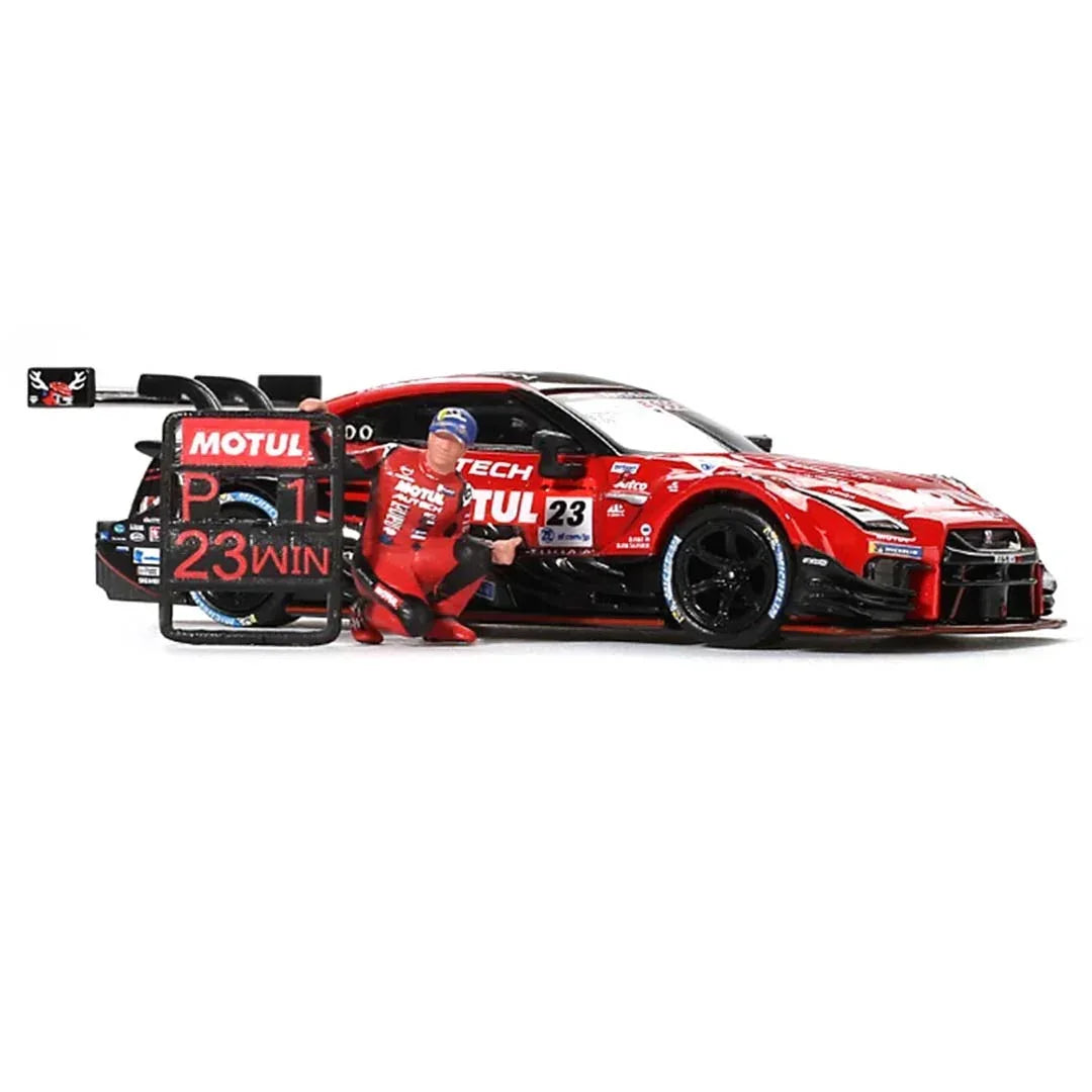 Mini GT 1/64 Nissan GT-R NISMO #23 MOTUL AUTECH GT-R 2021 SUPER GT SERIES Suzuka winner w/ Figure Tsugio Matsuda Collection No.2 - Jaiman Toys