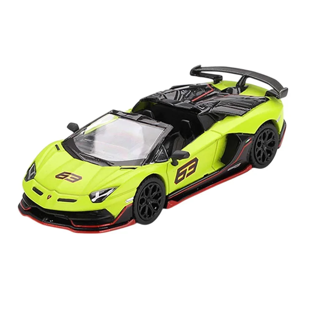Mini GT 1:64 Lamborghini Aventador SVJ 63 Roadster – Verde Shock (RHD) - Jaiman Toys