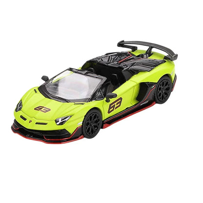 Mini GT 1:64 Lamborghini Aventador SVJ 63 Roadster – Verde Shock (RHD) - Jaiman Toys