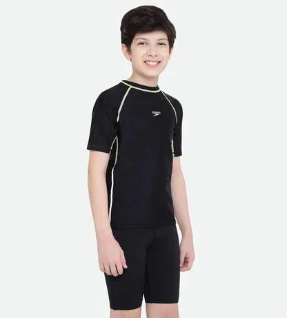 Speedo Boom Slim-Fit Short Sleeve Sun Top – UPF 40+ Chlorine Resistant - Jaiman Toys
