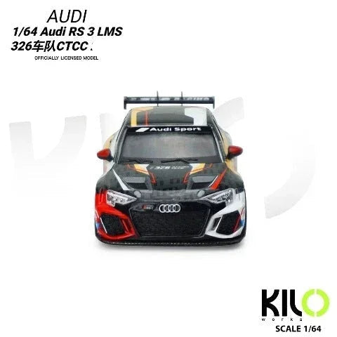 KILO 1:64 Works Audi RS3 LMS TCR 2021  Die-Cast Race Car | 4 Livery Versions | Official Licensed