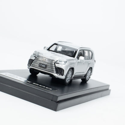 Lexus LX 600 1:64 Die-Cast SUV Model Car with Display Base | Premium Luxury SUV Collectible | Black & Silver Variants