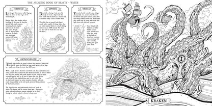 The Book of Beasts: Color and Discover – A Mythical Journey Illustrated by Angela Rizza | Written & Edited by Jonny Marx - Jaiman Toys
