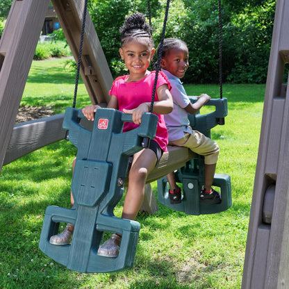 Step2 Naturally Playful Adventure Lodge Play Center with Glider – Kids Outdoor Activity Set - Jaiman Toys
