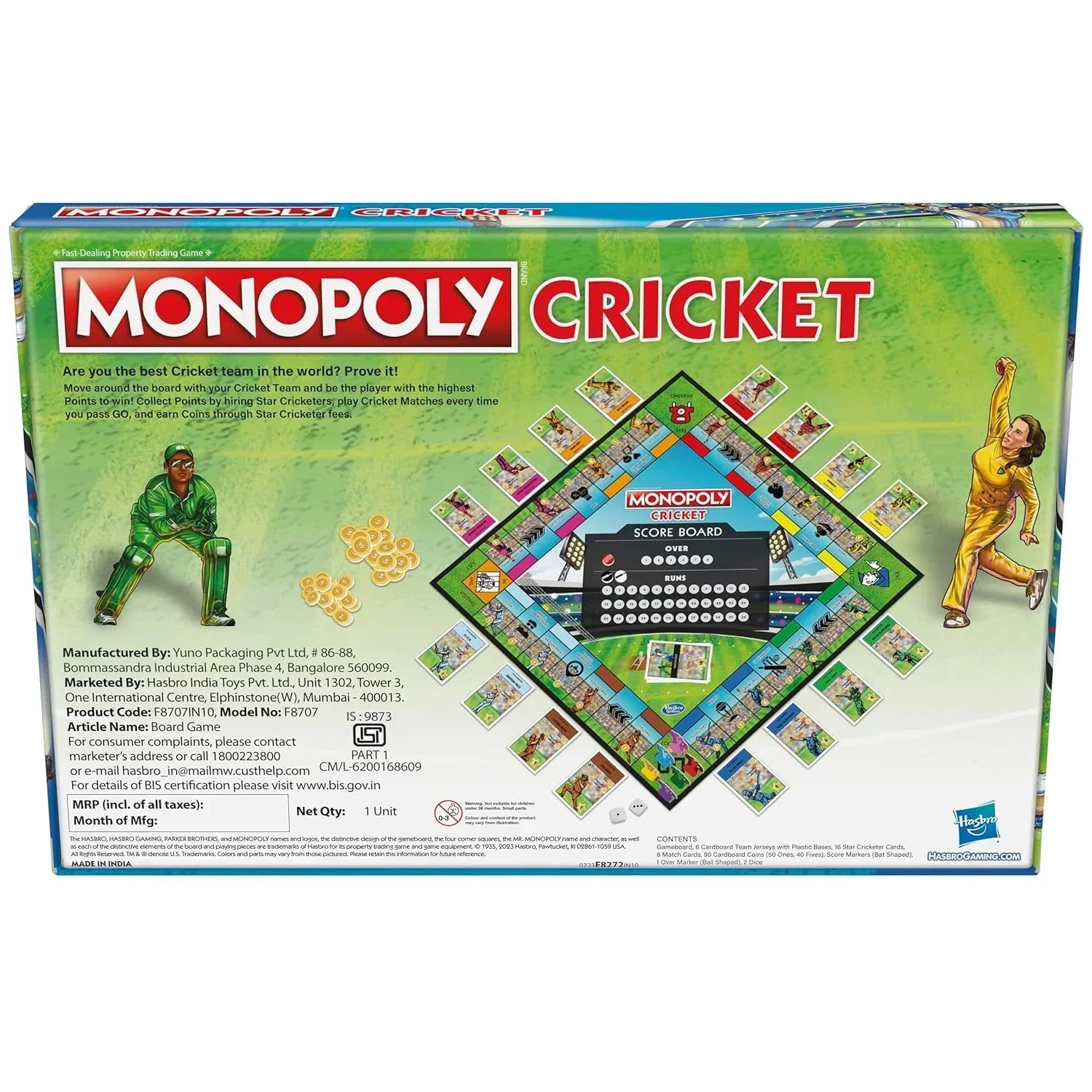 Monopoly Cricket Board Game | Cricket-Themed Monopoly Board Game for Families and Kids | for Ages 8+ | for 2 to 6 Players | Birthday Gift for Kids & Families - Jaiman Toys
