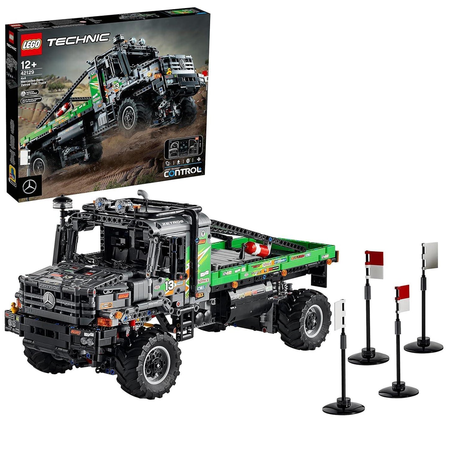 LEGO Technic 4X4 Mercedes-Benz Zetros Trial Truck 42129 Building Kit (2,110 Pieces), Multi Color - Jaiman Toys