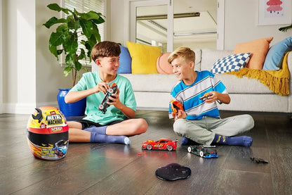 Metal Machines Speed Heroes (Red) by Zuru, 20+ Surprises, Build Your own Car, Two Bodies, Lights & Sounds, Slime - Jaiman Toys
