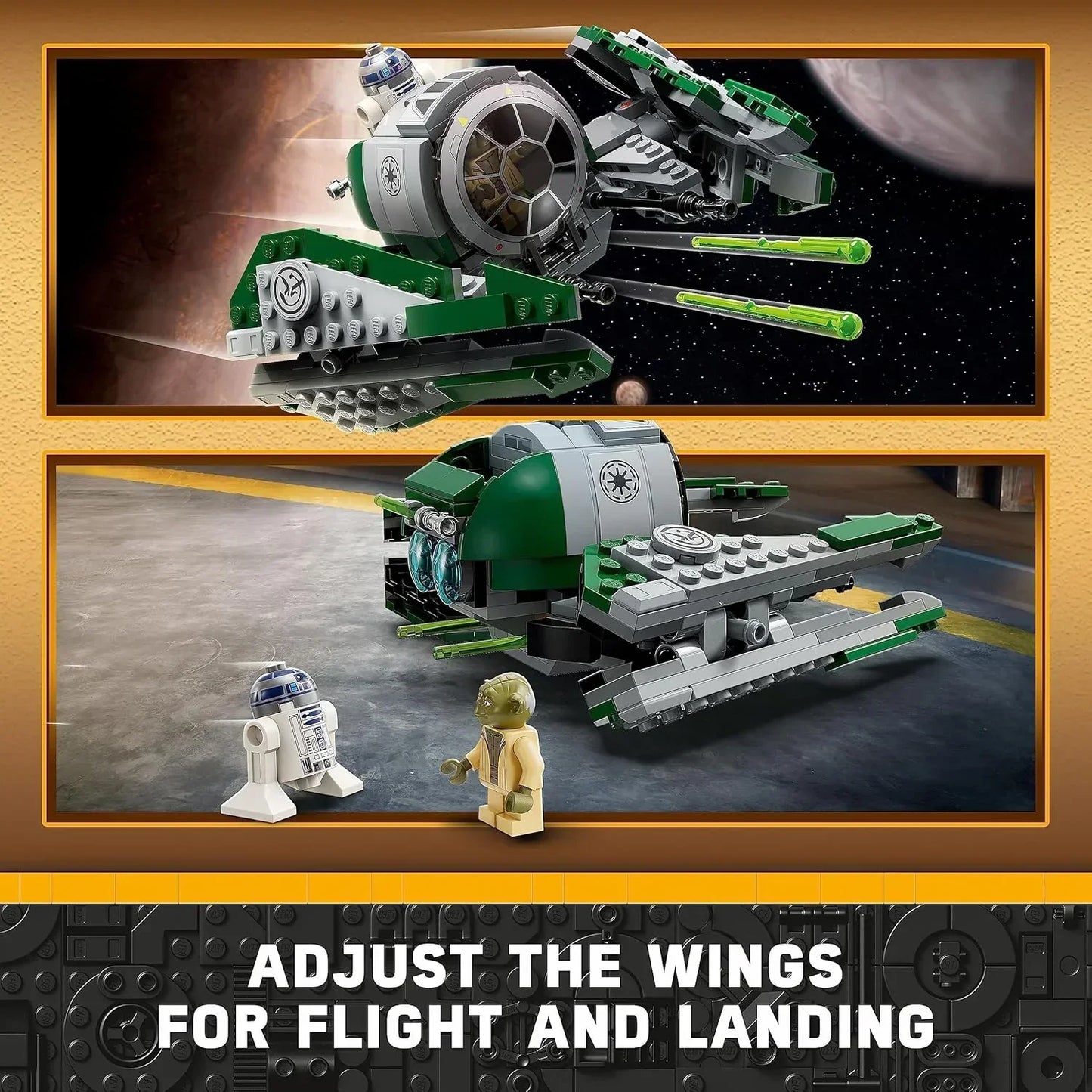 LEGO 75360 Star Wars Yodas Jedi Starfighter Building Set (253 Pieces)