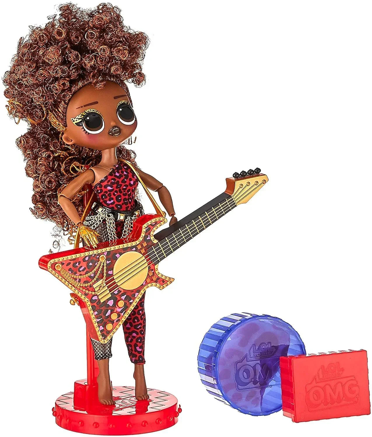 LOL Surprise OMG Remix Rock Ferocious Fashion Doll with 15 Surprises Including Bass Guitar, Outfit, Shoes, Stand, Lyric Magazine, &amp; Record Player Playset, Kids Gift, Toys for Girls Boys Ages 4 5 6 7+ - Jaiman Toys