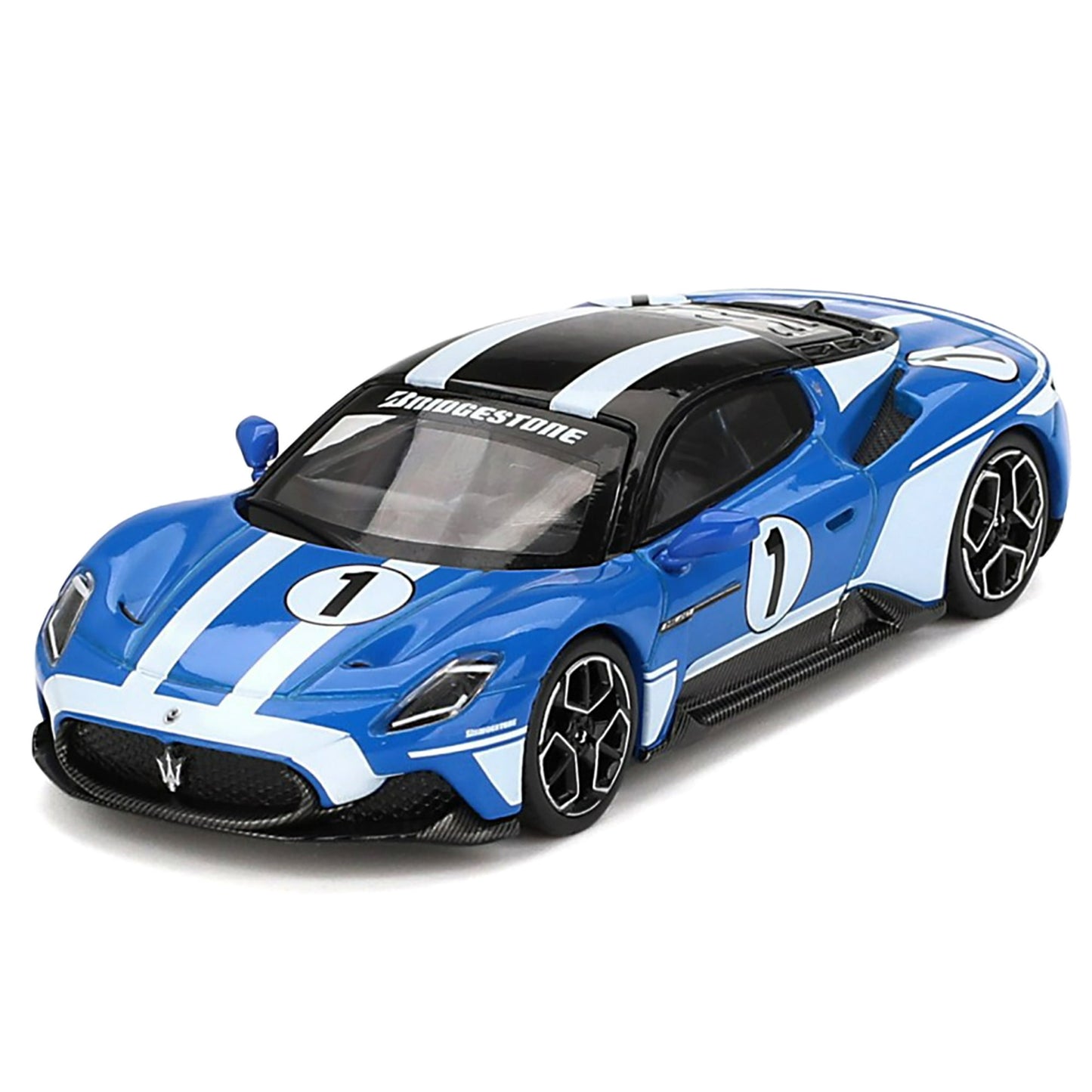 BBR Models 1:64 Maserati MC20 1  Die-Cast Model Car – Blue Racing Edition Collectible Sports Car Miniature for Collectors & Display