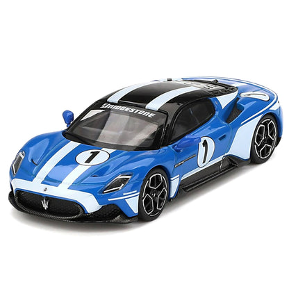 BBR Models 1:64 Maserati MC20 1  Die-Cast Model Car – Blue Racing Edition Collectible Sports Car Miniature for Collectors & Display