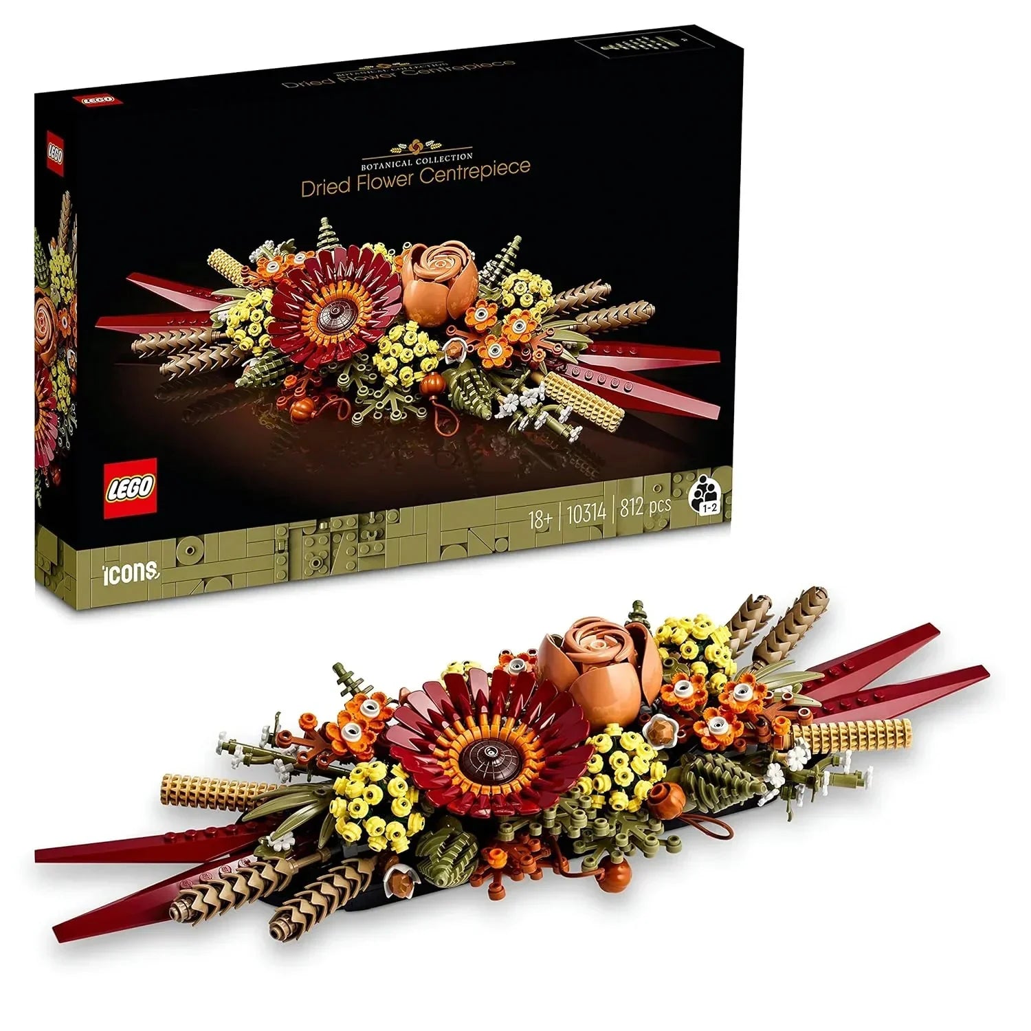 LEGO Icons Dried Flower Centrepiece 10314 Building Kit (812 Pieces)- Botanical Collection - Jaiman Toys