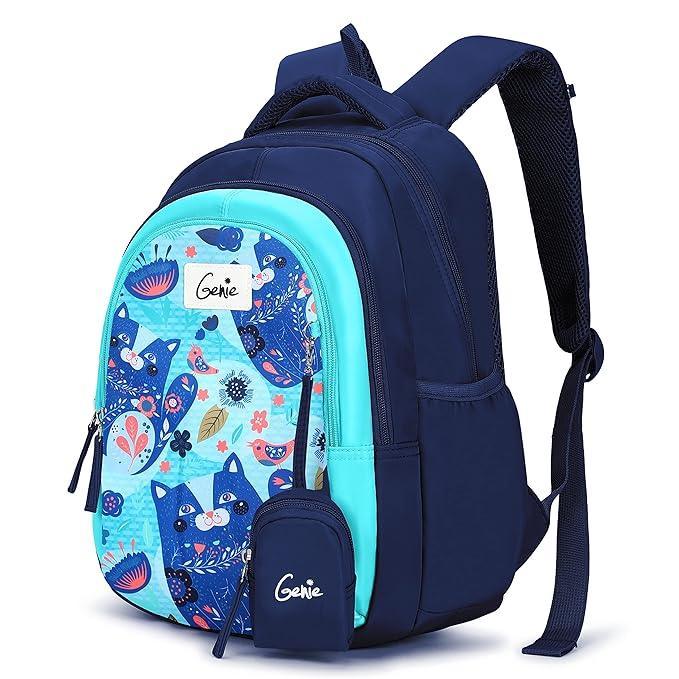 Genie Kitty Kids School Bags, 15 inches, Cute, Colourful bags - Jaiman Toys