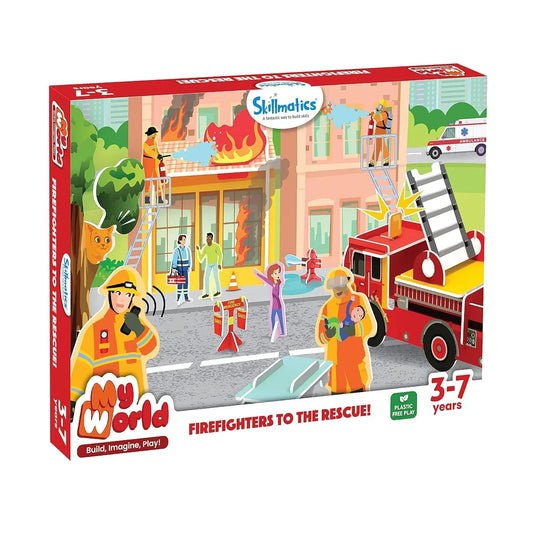 Skillmatics My World-Firefighters To The Rescue, Stem Building Playset & Learning Toy For Preschool Kids, Gifts For Ages 3 To 7, Multi color - Jaiman Toys