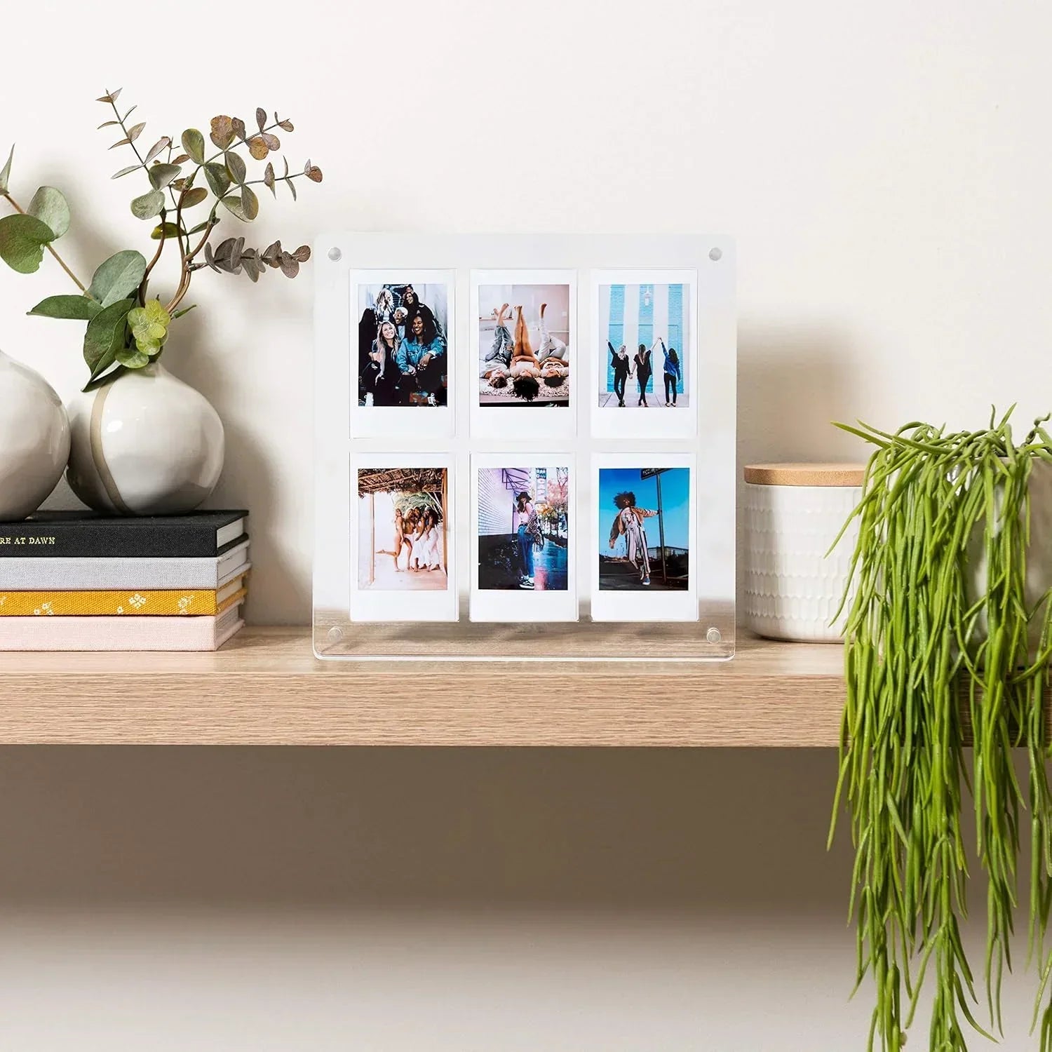 Acrylic Magnetic Photo Frame 8x8" – Sleek Display for Instax Mini Prints, Postcards & Keepsakes - Jaiman Toys
