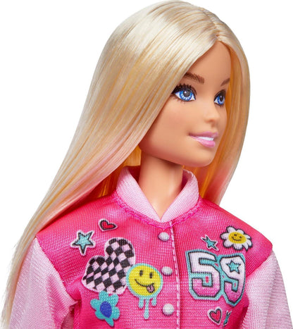 Barbie I Love School Doll & Accessories Toy Set, 7 Pieces Include Backpack, Laptop & More, Blonde Fashion Doll Wears Removable Look - Jaiman Toys