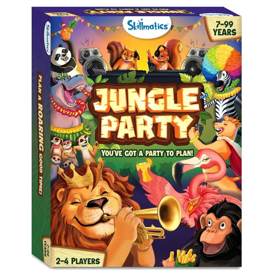 Skillmatics Card Game - Jungle Party, Fun Family Card Game of Strategy & Luck, Party Game, Gifts for Girls & Boys Ages 7, 8, 9 & Up,for kids - Jaiman Toys
