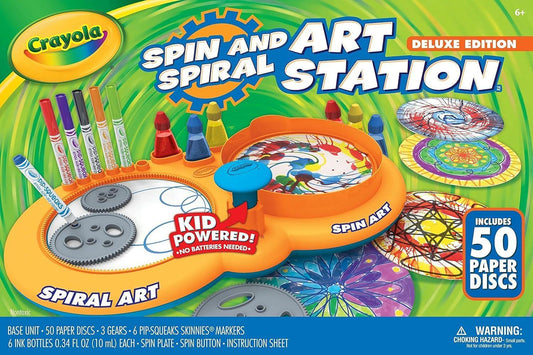 Crayola Spin & Spiral Art Station Deluxe, DIY Crafts, Toys for Boys & Girls, Gift, Age 5+ - Jaiman Toys