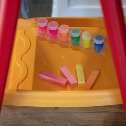 Step2 Easel for Two – Red Double-Sided Art Station with Magnetic Letters & Numbers - Jaiman Toys