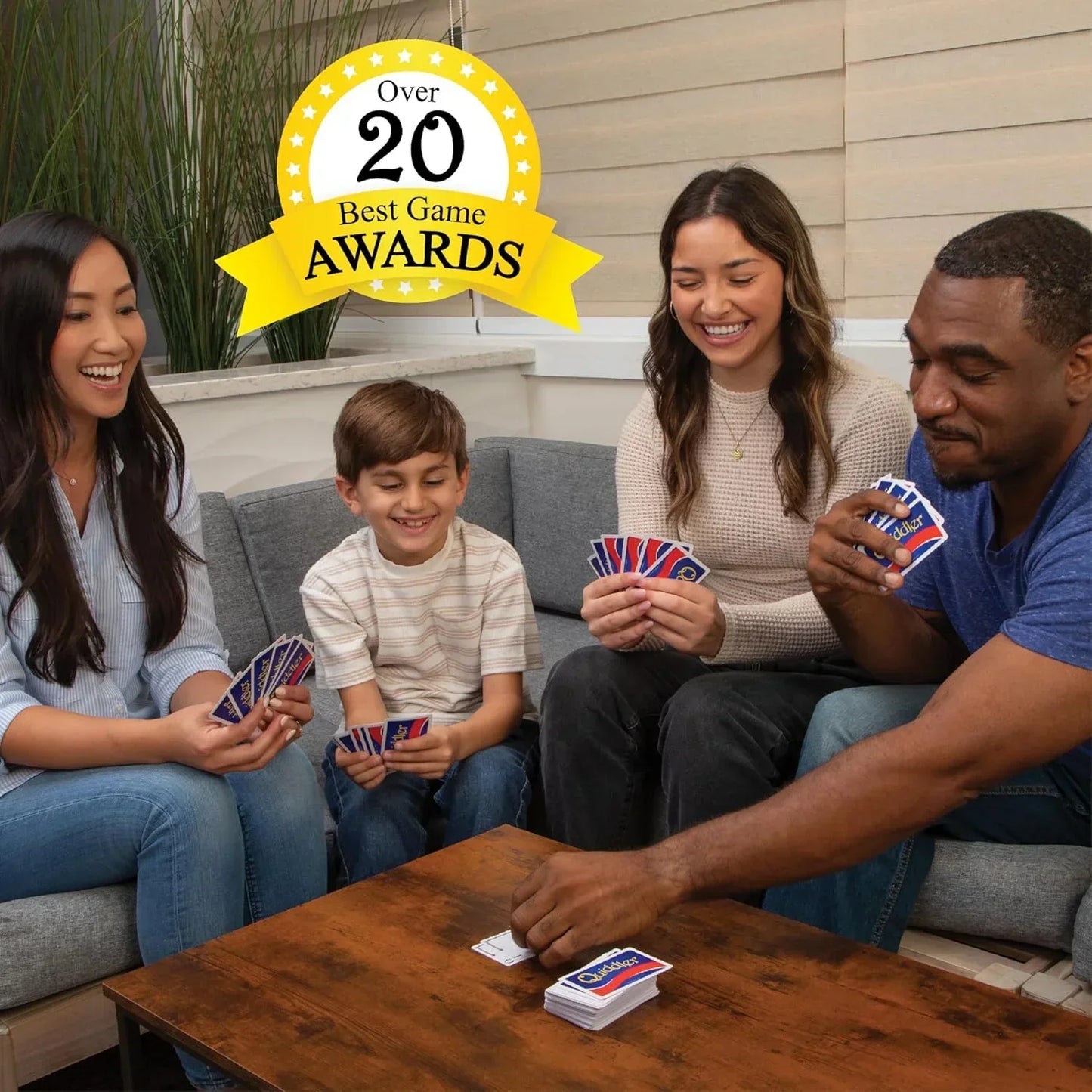 Quiddler Word Game – Award-Winning Short Word Card Game (118 Cards & Instructions) - Jaiman Toys