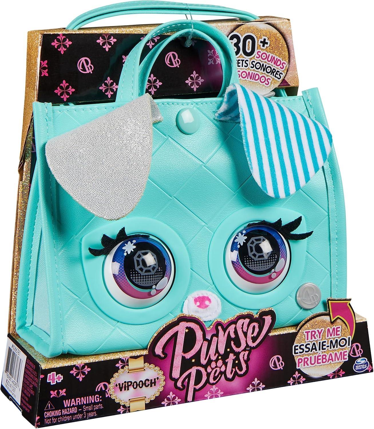 Purse Pets VIPooch Interactive Puppy Purse – Talking Handbag Toy with 30+ Sounds & Reactions for Kids 5+