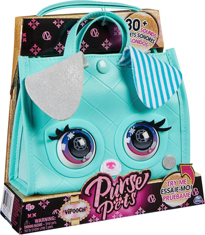 Purse Pets VIPooch Interactive Puppy Purse – Talking Handbag Toy with 30+ Sounds & Reactions for Kids 5+