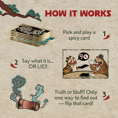 Spicy Strategy Card Game – Clever Bluffing Game for 2–6 Players | Fast Party Game for Ages 10+