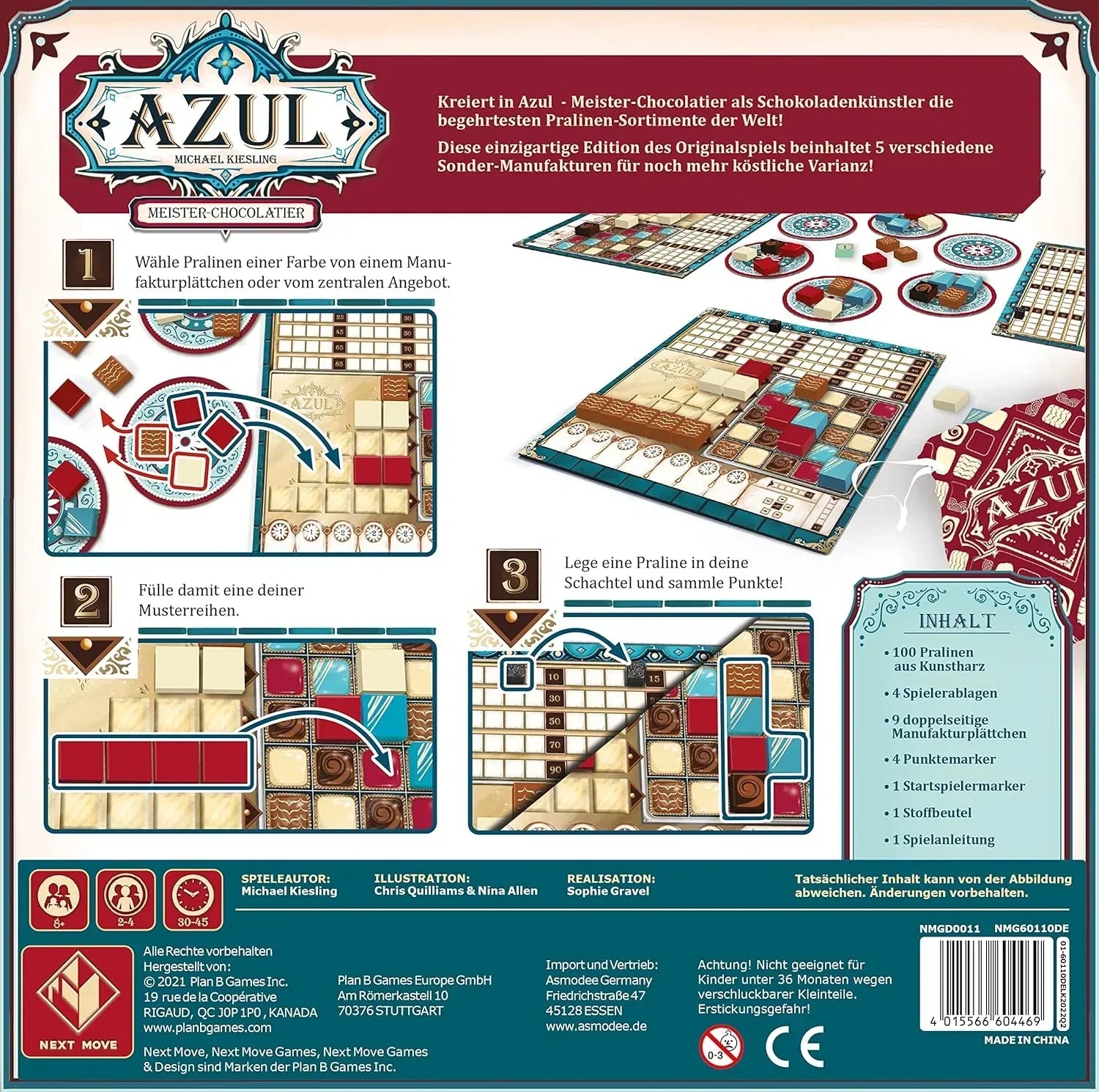 Azul: Master Chocolatier Board Game | Special Limited Edition Strategy Game with Chocolate-Themed Tiles | Next Move Games - Jaiman Toys