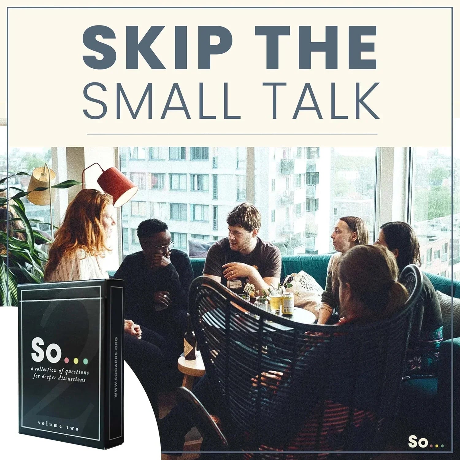So Cards: A Collection of Questions for Deeper Discussions Board Game - Jaiman Toys