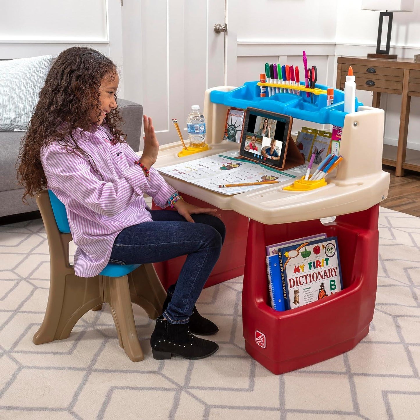 Step2 Deluxe Art Master Desk – Kids Art & Craft Workstation - Jaiman Toys