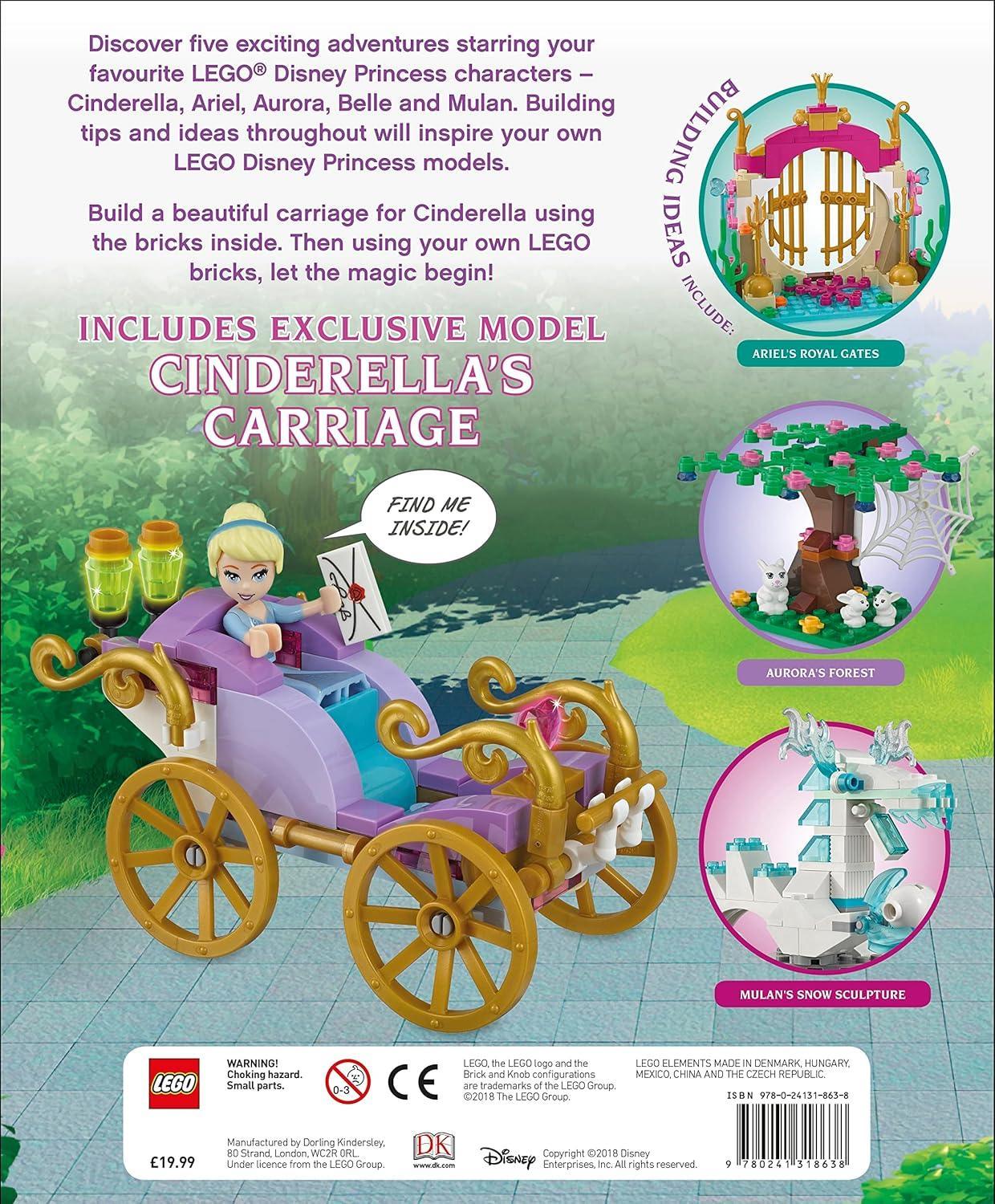 LEGO® Disney Princess™ Build Your Own Adventure Book with Cinderella Mini-Doll & Exclusive Carriage | DK Hardcover