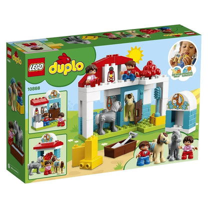 LEGO 10868 DUPLO Town Farm Pony Stable Building Kit – 59 Piece Educational Set for Toddlers