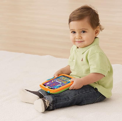VTech Light-Up Baby Touch Tablet | Interactive Learning Tablet with Lights, Sounds, Music, Letters, Numbers & Pretend Apps | Orange