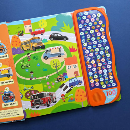 North Parade 100 Button Look and Find Things That Go Words and Sounds Interactive Sound Book for Kids