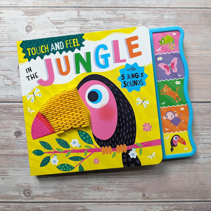 North Parade Touch and Feel in the Jungle Sound Book for Kids | Interactive Sensory Learning Book with 5 Jungle Sounds