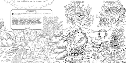 The Book of Beasts: Color and Discover – A Mythical Journey Illustrated by Angela Rizza | Written & Edited by Jonny Marx - Jaiman Toys