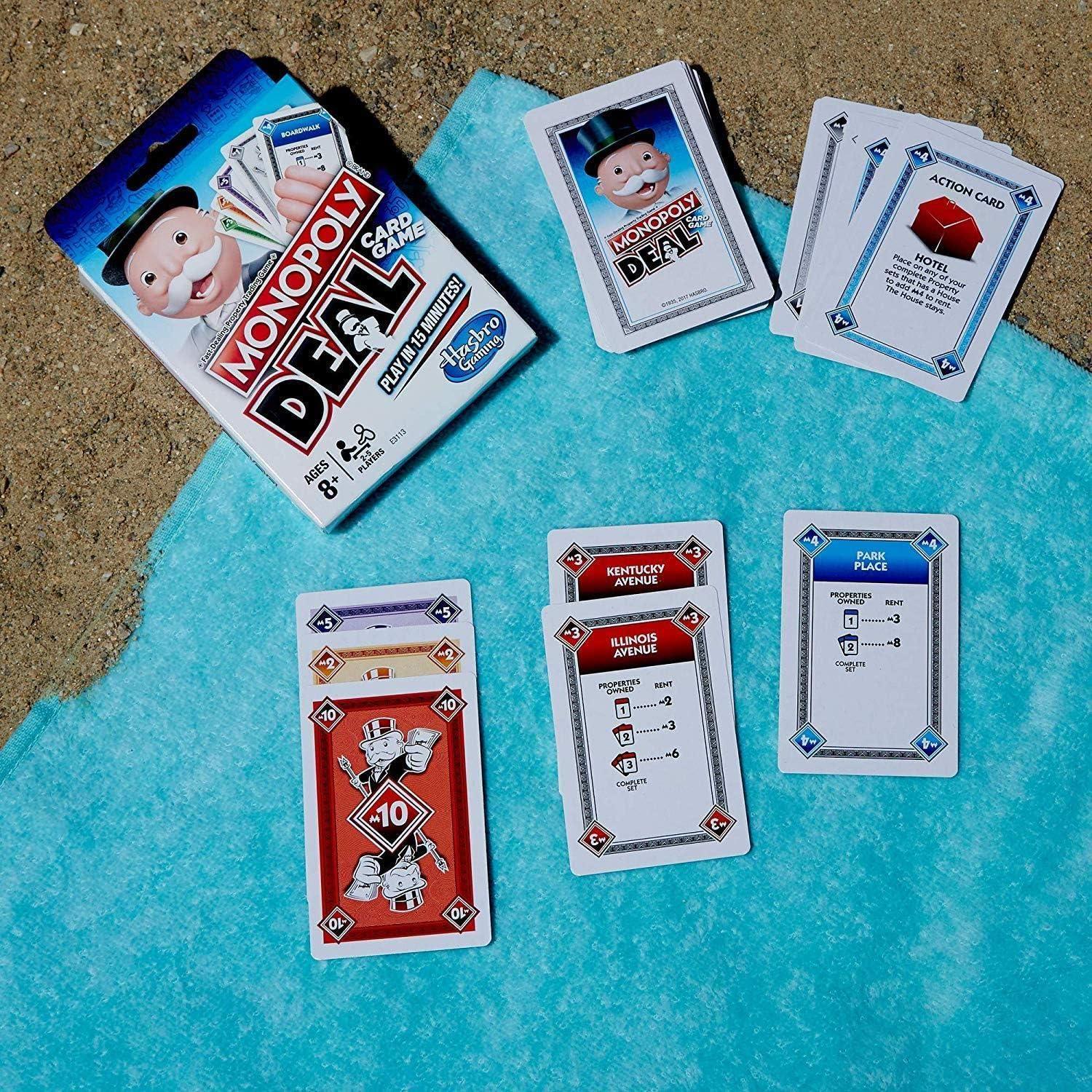 Monopoly Deal Quick-Playing Card Game for Families, Kids Ages 8 and Up and 2-5 Players - Jaiman Toys