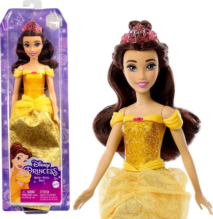 Mattel Disney Princess Dolls, Belle Posable Fashion Doll with Sparkling Clothing and Accessories, Disney Movie Toys - Jaiman Toys