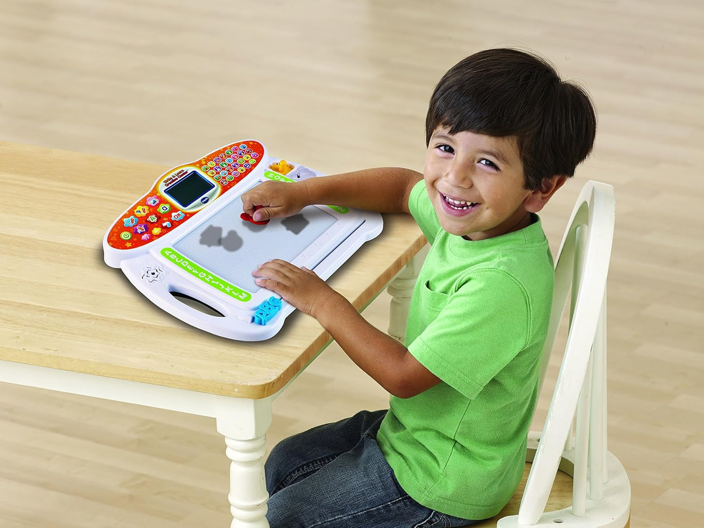 VTech Write and Learn Creative Center, White | Interactive Writing & Drawing Learning Board with Smart Stylus, 70+ Letters & Objects, Step-by-Step Tracing, Educational Toy for Kids