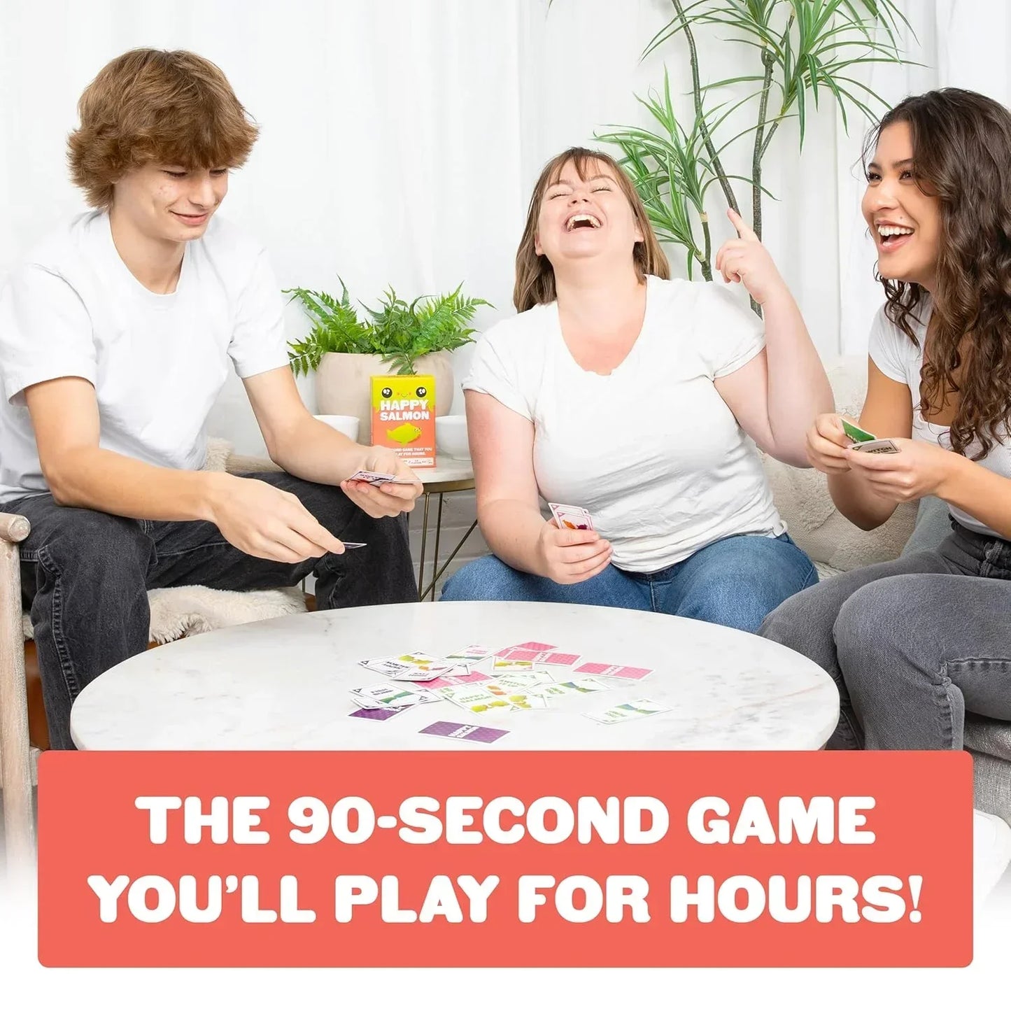 Happy Salmon Card Game by Exploding Kittens – Fast-Paced Party Game for Families & Kids - Jaiman Toys