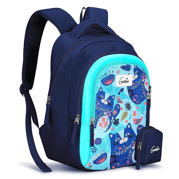 Genie Kitty Kids School Bags, 15 inches, Cute, Colourful bags - Jaiman Toys
