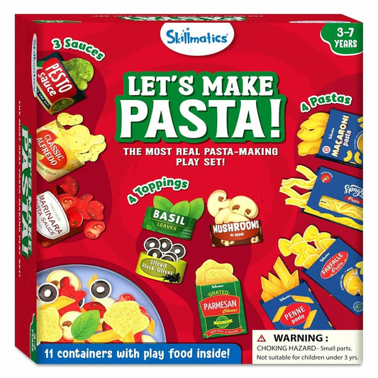 Skillmatics Pretend Play Pasta Set - 11 Containers, 120+ Play Food Items for Child's Play, Back-to-School Play Kitchen Accessories, Toy Kitchen, Gifts for Kids & Toddlers Ages 3, 4, 5, 6, 7 - Jaiman Toys