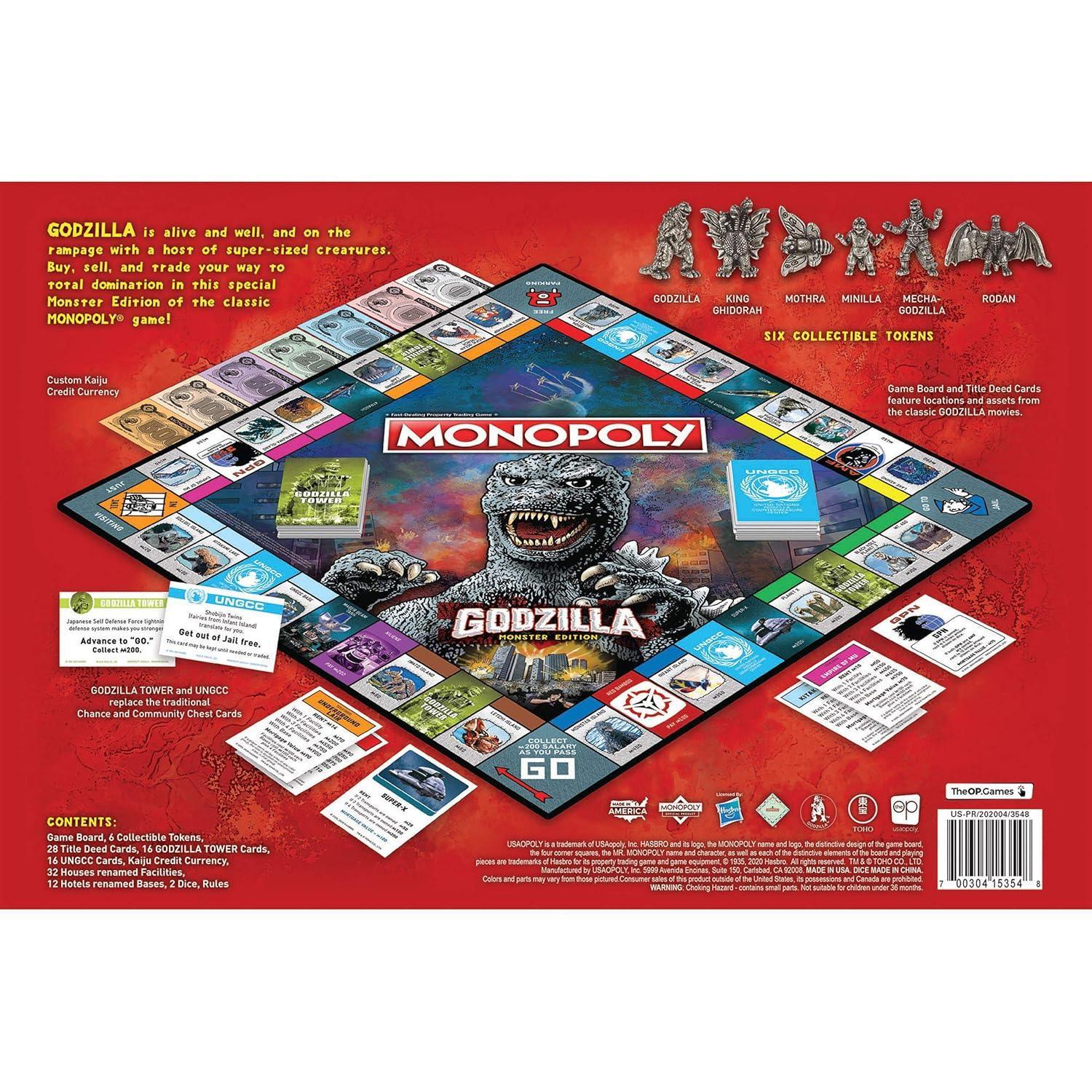 Monopoly: Godzilla Edition – Conquer Cities and Dominate the Kaiju Battle! (For 2-6 Players) - Jaiman Toys